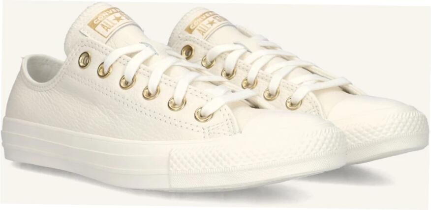 Converse Chuck Taylor All Star Ox Sneakers Dames Leren Sneaker Beige - Foto 3