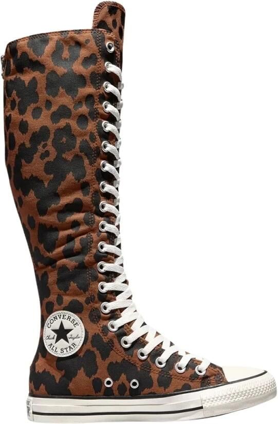 CONVERSE Sneakers hoog 'CTAS' chocoladebruin cognac zwart wit