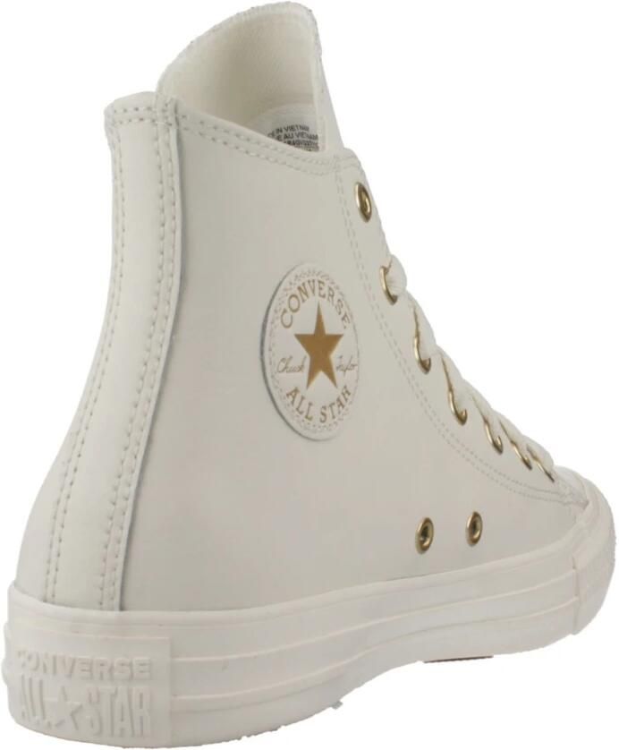 Converse Chuck Taylor All Star Hi Sneakers Dames Leren Sneaker Beige - Foto 4