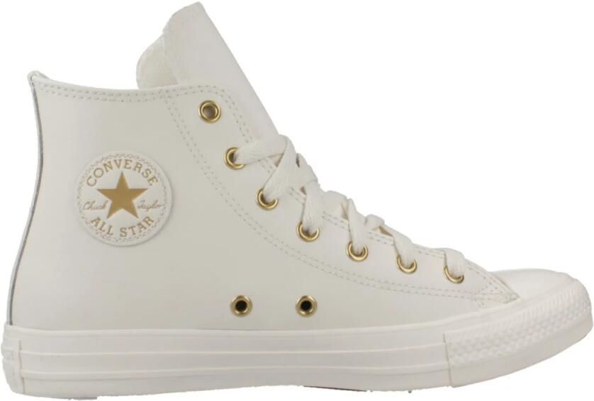 Converse Chuck Taylor All Star Hi Sneakers Dames Leren Sneaker Beige - Foto 7