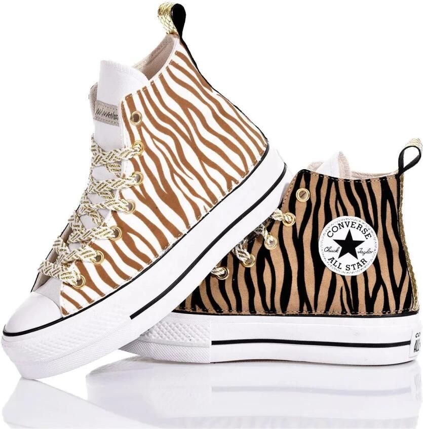 Converse Gouden Zebra Glam Dames Sneakers