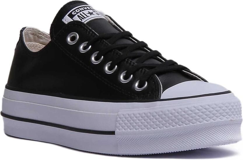 Converse Chuck Taylor All Star Lift Ox Sneakers Leren Sneaker Dames Zwart - Foto 4