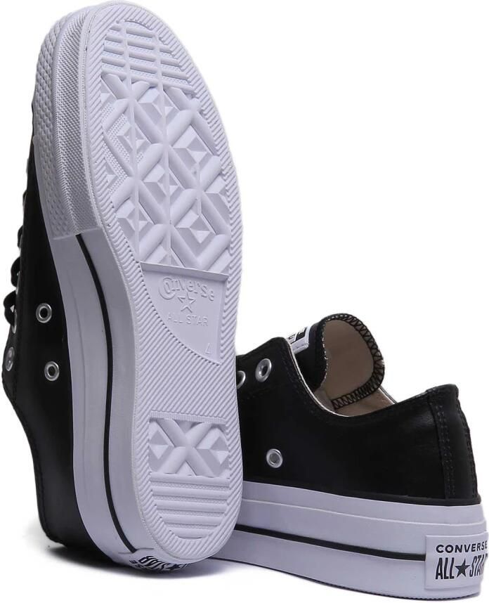 Converse Chuck Taylor All Star Lift Ox Sneakers Leren Sneaker Dames Zwart - Foto 3