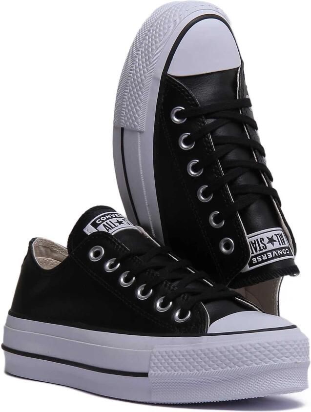 Converse Chuck Taylor All Star Lift Ox Sneakers Leren Sneaker Dames Zwart - Foto 2
