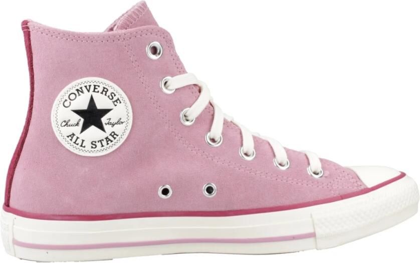 Converse All Star High Suede Roze- Roze