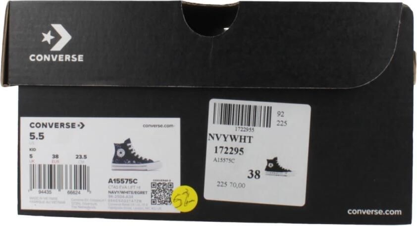 Converse CHUCK TAYLOR ALL STAR EVA LIFT HI Blauw - Foto 2