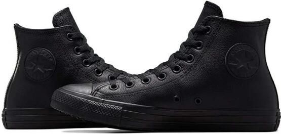 Converse Chuck Taylor All Star Leather Sneaker hoog gekleed Zwart;Zwarte Black Monochrome - Foto 7