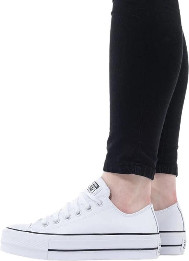Converse Chuck Taylor All Star Lift Ox Lage sneakers Leren Sneaker Dames Wit - Foto 3