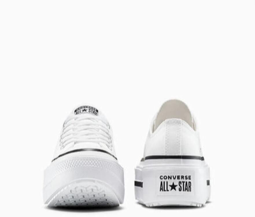 Converse Lage Sneakers Baskets Chuck Taylor All Star Lift Double Stack Blanc - Foto 3