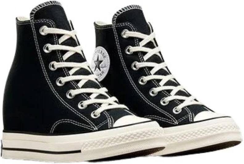 Converse Zwarte Canvas Platform Sneakers - Foto 2