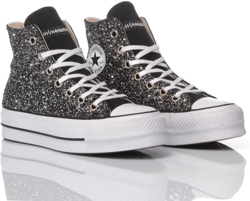 Converse Zwarte Glitter Platform Damessneakers