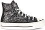 Converse Glitter Platform Sneakers in Zwart Zilver - Thumbnail 1