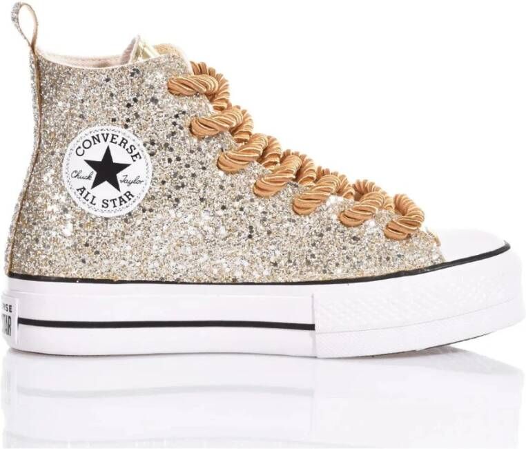 Converse Gouden Glitter Ster Dames Sneakers
