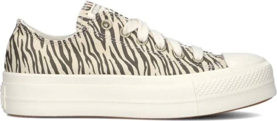 Converse Grijze Lage Canvas Sneakers Multicolor Dames