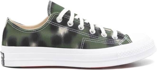 Converse Groene Kenzo Sneakers met Kalligrafie Print