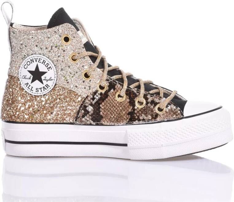 Converse Handgemaakte Champagne Gouden Sneakers Multicolor Dames