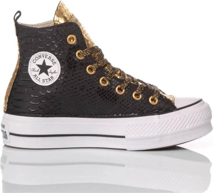 Converse Handgemaakte Gouden Platform Sneakers Vrouwen
