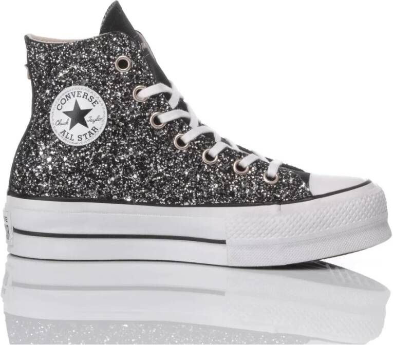 Converse Zwarte Glitter Platform Damessneakers - Foto 2