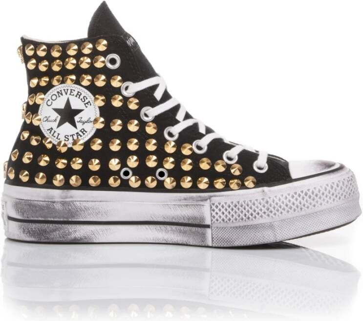 Converse Handgemaakte Zwarte Gouden Sneakers Multicolor Dames