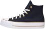 Converse Hoge Top Lift Platform Sneakers Blue Dames - Thumbnail 1