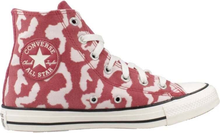 Converse Hoge Top Sneakers in Zwart Red Dames