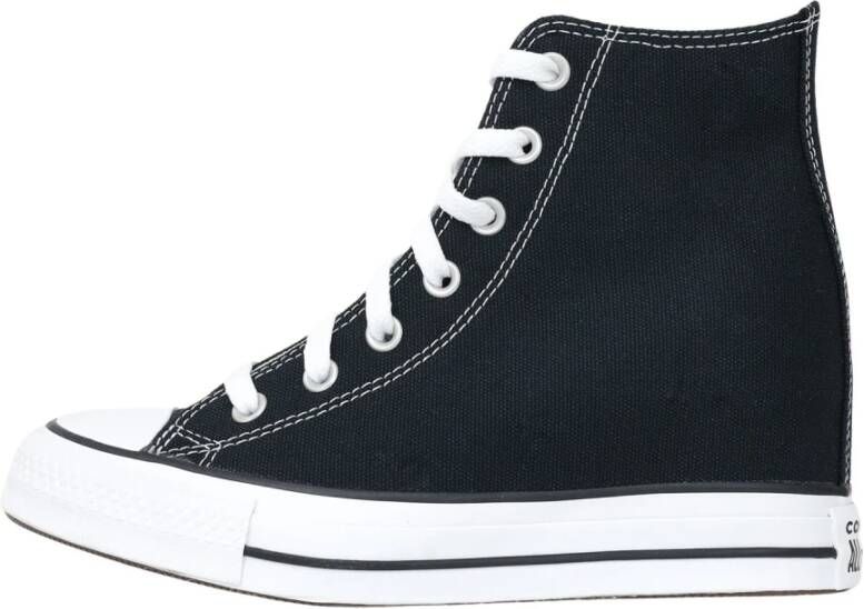 Converse Ctas Wedge Dames Schoenen Zwart Maat: 37.5 Canvas Foot Locker