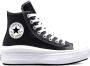 Converse CHUCK TAYLOR ALL STAR MOVE PLATFORM FOUNDATIONAL LEATHER Zwart - Thumbnail 1