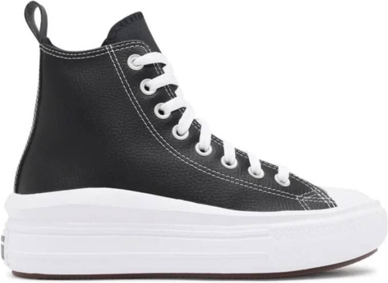 Converse Leren Platform Sneakers Black Dames