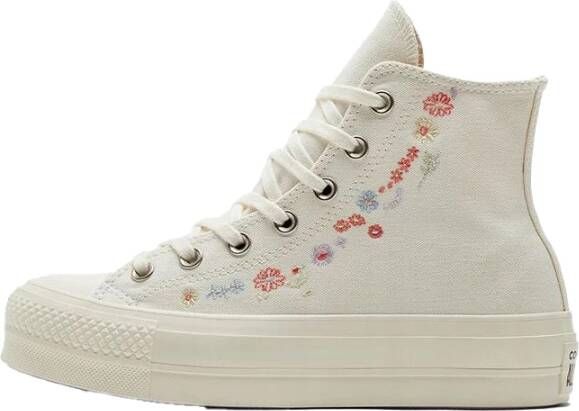 Converse Chuck Taylor All Star Lift Hi Dames Schoenen White Textil Leer