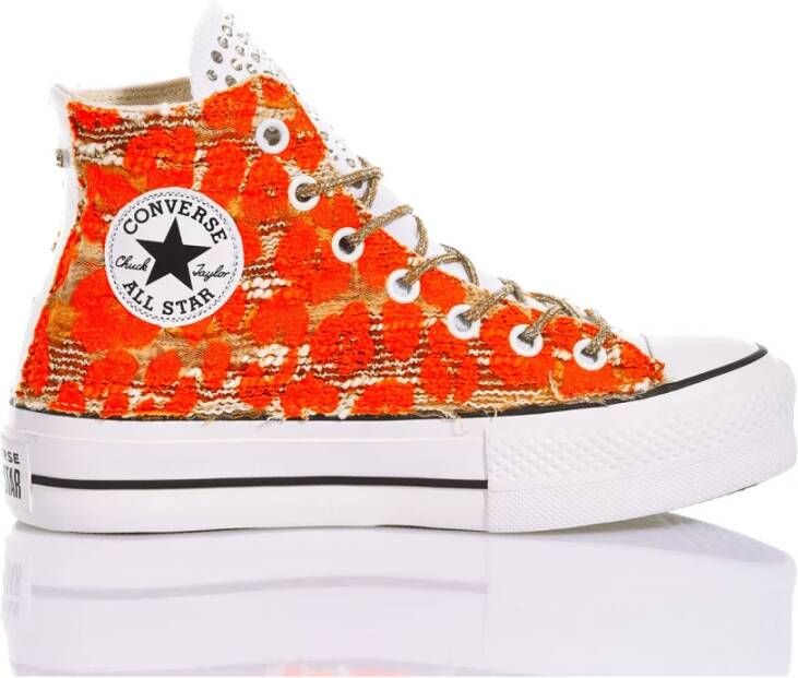 Converse Multicolor Platform Sneakers Vrouwen Handgemaakt Multicolor Dames