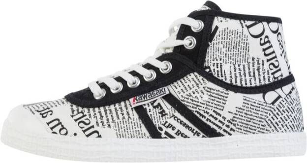 Kawasaki News Paper Canvas Boot White Multicolor