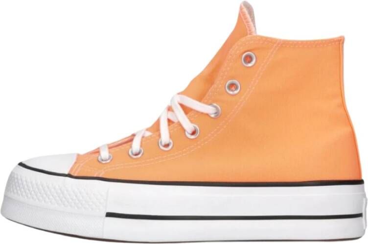Converse Oranje Hoge Sneakers Taylor All Star Lift Hi Orange Dames