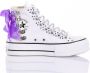 Converse Paarse Platform Sneakers Ambachtelijk Unieke Stijl - Thumbnail 1