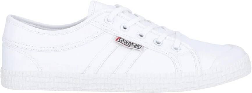 Kawasaki Klassieke Leren Tennissneakers White Heren