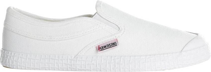 Kawasaki Canvas Slip-On Sneakers White Heren