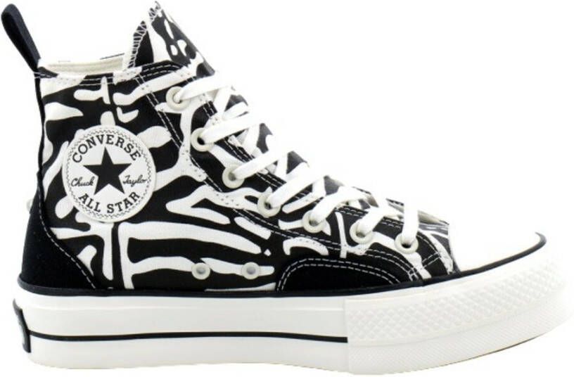Converse Ctas Lift Platform High Sneakers Dames Zwart Textil Synthetisch