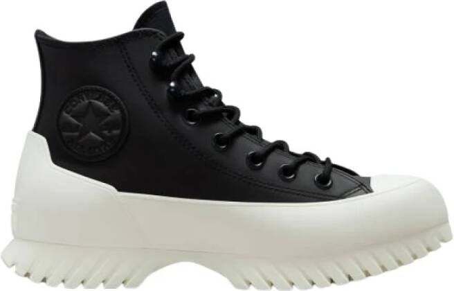 Converse Zwarte Leren Waterdichte Chunky Sneakers Black