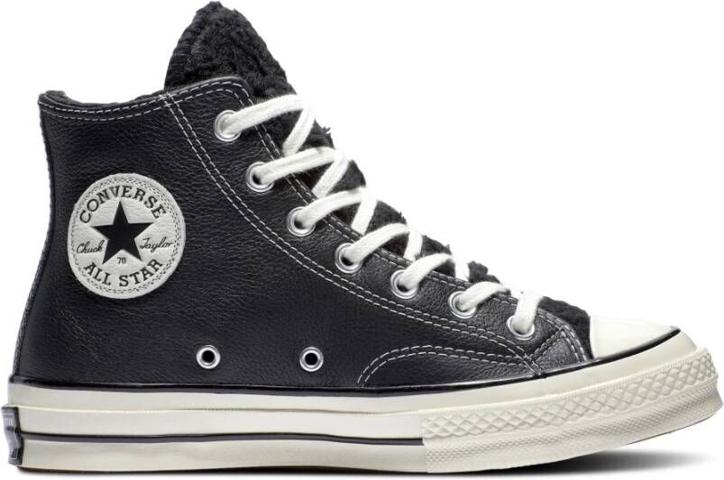 Converse Chuck 70 Leather Hi Black Egret Sneakers Zwart Heren