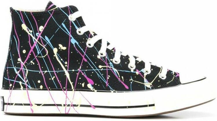 Converse Black Archive Paint Splatter Chuck 70 Sneakers Zwart