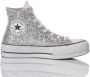 Converse Zilver Glitter Platform Sneakers Vrouwen - Thumbnail 1