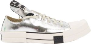 Converse Zilveren Denim Sneakers met Rubberen Zool Grijs Heren