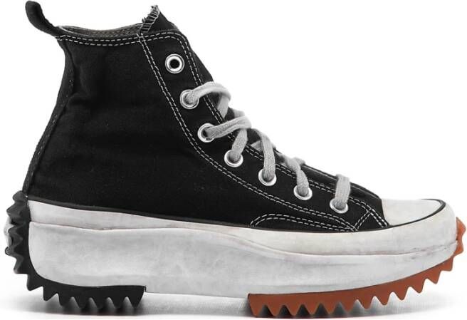 Converse Zwarte Canvas Run Star Hike Sneakers Zwart Dames