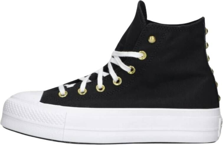 Converse Zwarte Hoge Sneakers Lift Platform Black Dames