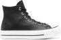 Converse Zwarte Leren Sneakers Black Heren - Thumbnail 1