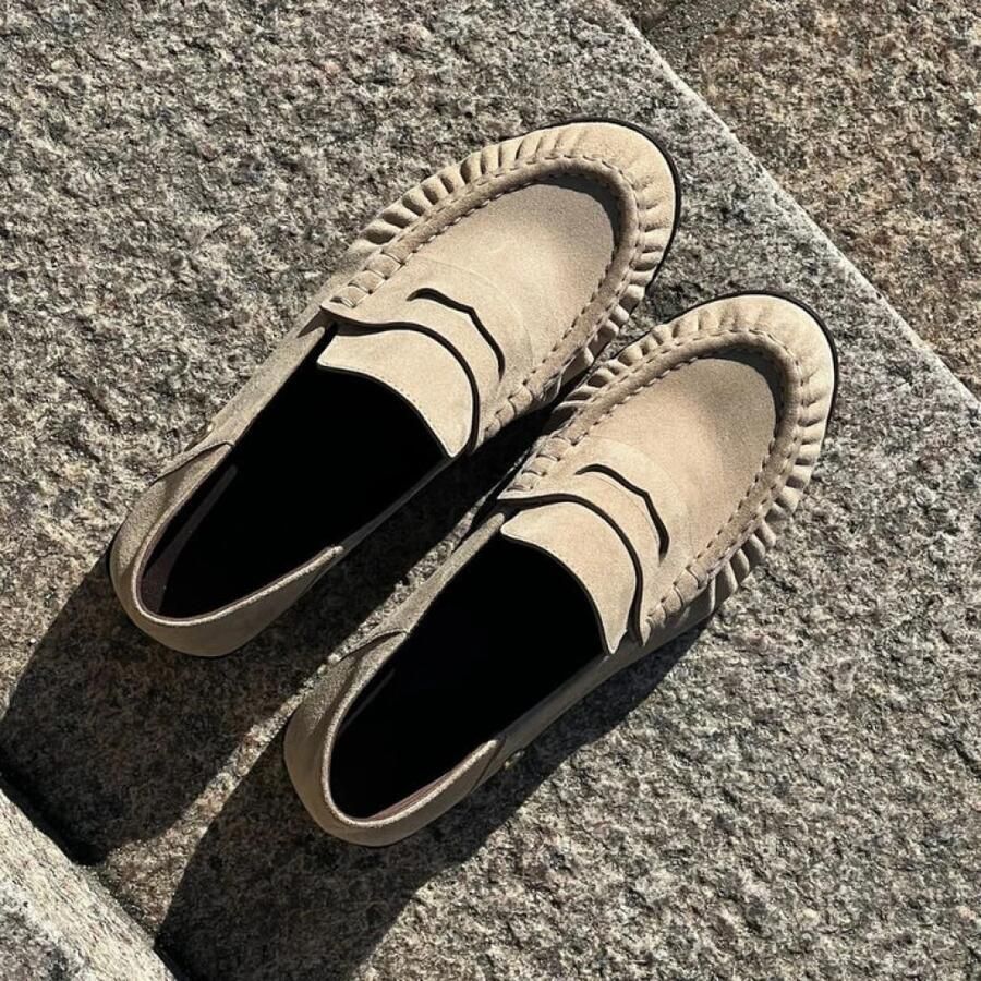 Copenhagen Shoes Paris and Me S. suède loafers beige - Foto 3
