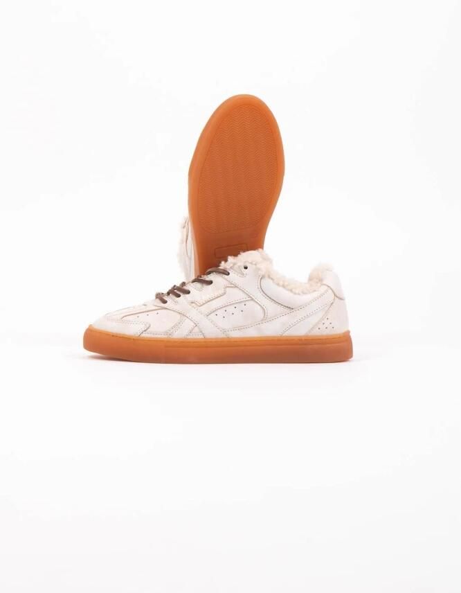 Copenhagen Studios Copenhagen CPH63 witte damessneaker vintage look met wol gevoerd - Foto 3