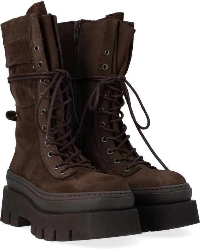 Copenhagen Studios Bruine Nubuck Leren Chunky Laars