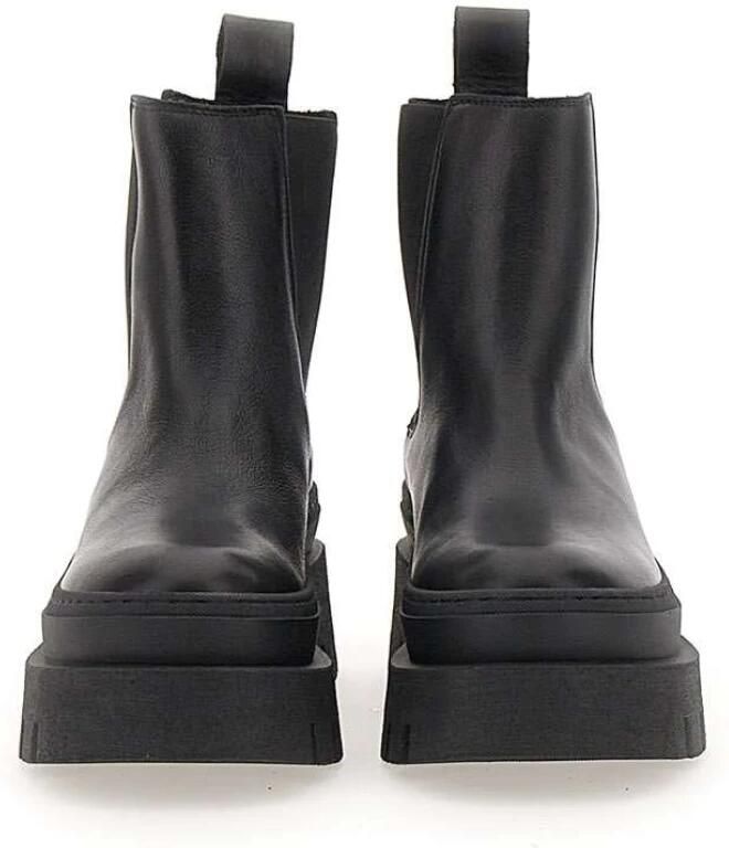 Copenhagen Shoes Zwarte Leren Chelsea Laarzen voor Dames Black