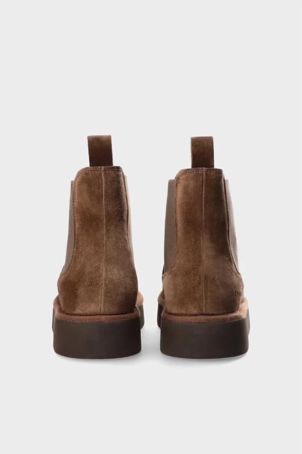 Copenhagen Studios Chocolade Leren Laarzen met Zachte Voering