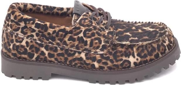 Copenhagen Low-Top Sneakers Bootschnürer CPH616 im Animalprint in bruin